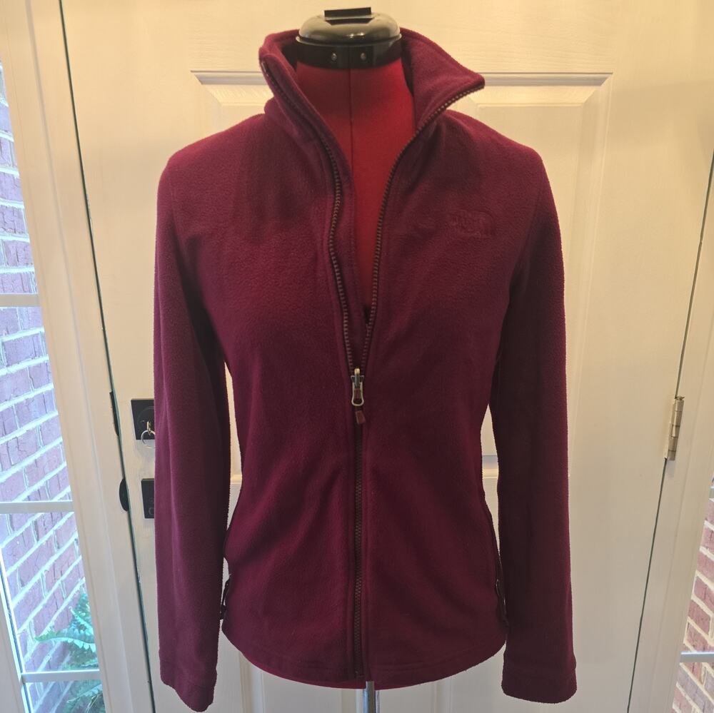 The North Face Women's Fleece Jacket Magenta Soft Cozy Full Zip Size Small